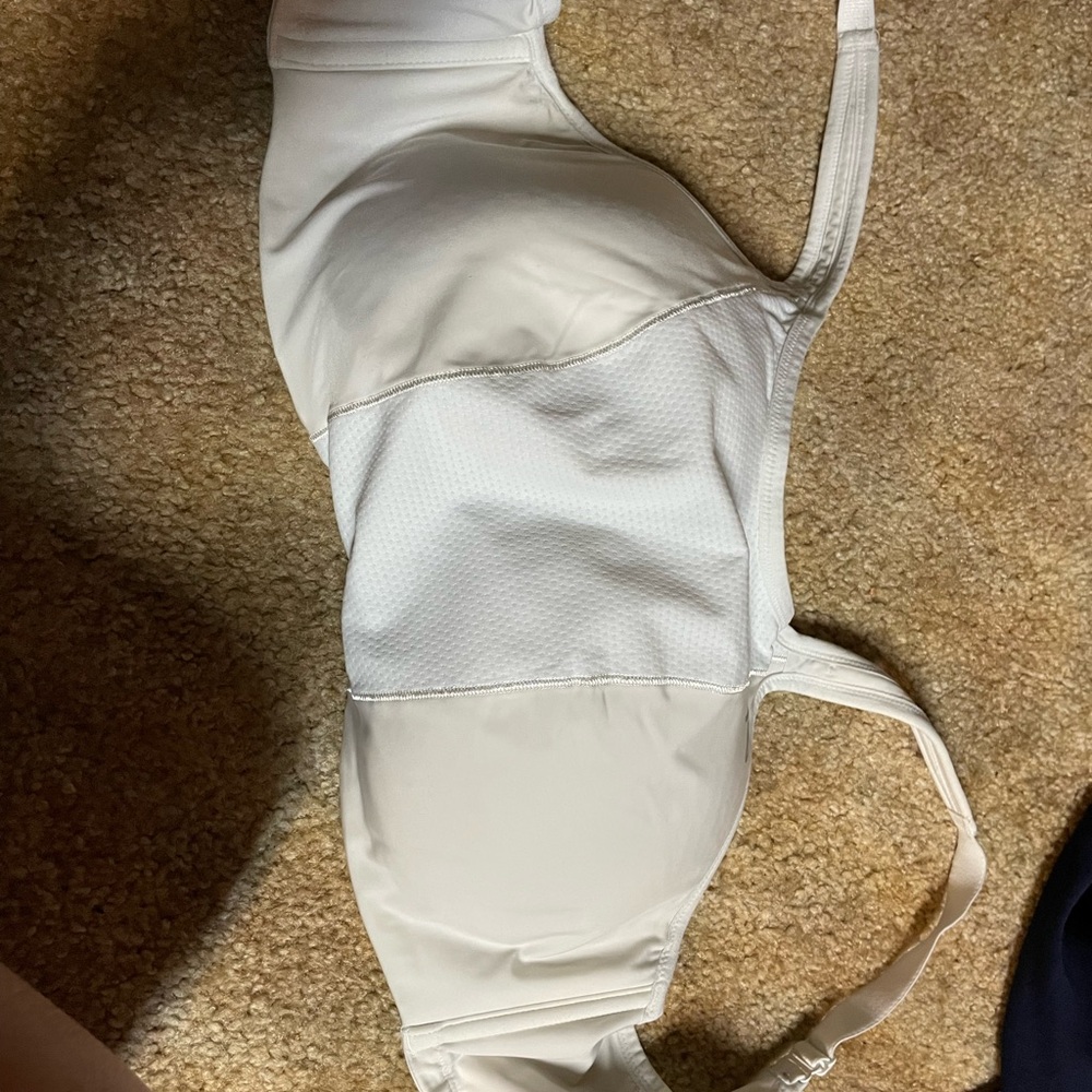 Nola White Adjustable Sports Bra 38DDD